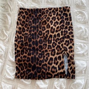 Nasty Gal leopard print skirt